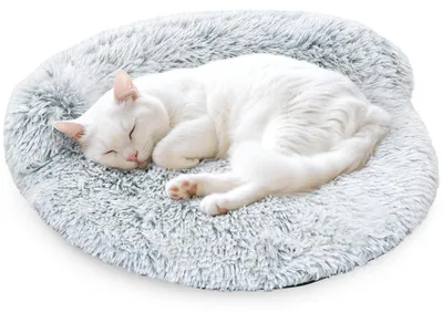 Produktbild von Weiche Anti-Stress Katzenliege mit abnehmbarem Bezug und waschbarem Design