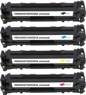 Produktbild von 4 Toner Tonerpatronen set kompatibel zu HP LaserJet Pro 200 Color MFP M251n M251nw M276n M76nw, 131X CF210X CF211A CF212A CF213A 131A CB540A CB541A CB542A CB543A CE320A CE321A CE322A CE323A Cartridge 716K Cartridge 731HK Cartridge 716C Cartridge 731C Cartridge 716Y Cartridge 731Y Cartridge 716M Cartridge 731M