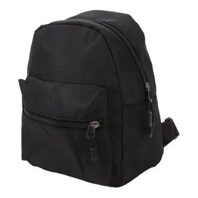 Zdjęcie produktu dla Mini plecak, przenośny, wodoodporny, stylowy, nylonowy, mały plecak dla studentów, kobiet, dziewcząt, czarny