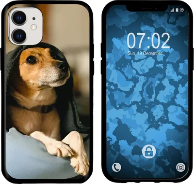 Produktbild von PhoneNatic Case kompatibel mit iPhone 12 Personalisierte Handyhülle  schwarz zum selbst gestalten mit eigenem Foto