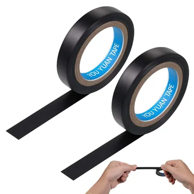 Productafbeelding van Tennisgripband - Racket overgrip - 2 rollen - 10 m x 1 cm - Zwart - Voor tennis, badminton en squash
