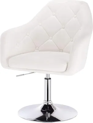 Image de Tabouret de bar - Industriel - Blanc - Similicuir - Réglable - Avec dossier - 1 pièce