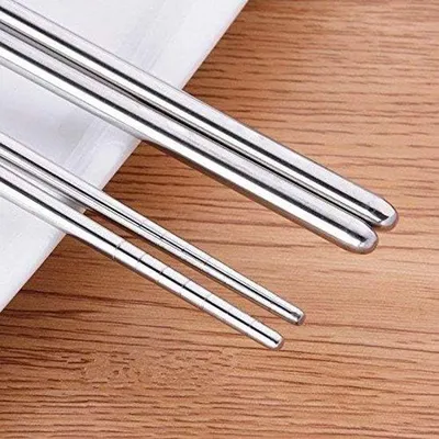 Zdjęcie produktu dla Długie pałeczki ze stali nierdzewnej, antypoślizgowe, odporne na wysoką temperaturę, 39 cm