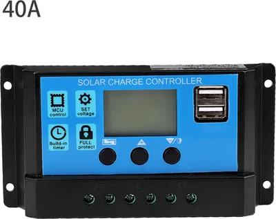 Zdjęcie produktu dla 40A 12V 24V Samochodowy kontroler ładowania słonecznego Kontroler PWM (40A)