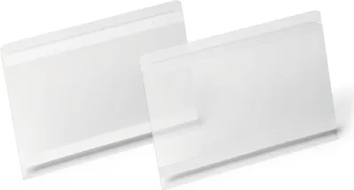 Obrázek produktu pro DURABLE Samolepicí pouzdro na etikety HARD COVER A5 na ší?ku, transparentní, 118319, 10 ks