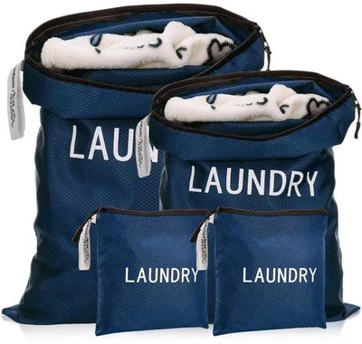 Image de Sacs de lavage imperméables, polyvalents, lot de 4, pratiques