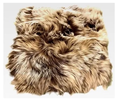 Produktbild von Sitzkissen aus echtem hochwolligem Lammfell für Stuhl, Rollstuhl, Katzenbett, Hundebett und Dekoration - Vielseitiges Accessoire in Cappuccino