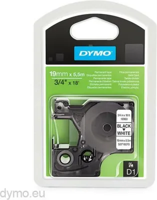 Produktbild von Laminiertes Band für Dymo 16960 Schwarz Weiß Etikettierer 19 mm x 5,5 m