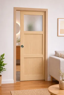 Immagine prodotto di Porta scorrevole Ayous a 2 ante, 1 vetro, H204 x L73 cm, incasso, kit finitura Gd Menuserie