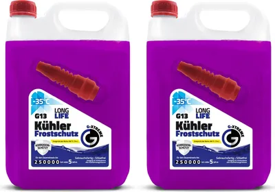 Produktbild von Gamix Hochwertige Autochemikalien | Kühlerfrostschutz G13 | Kühlflüssigkeit 5 Jahre bis -35°C | Gebrauchsfertig Kühlmittel Auto | 2 x 5L