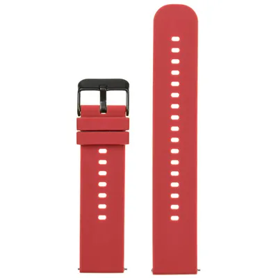 Obrázek produktu pro Gumový pásek pro hodinky U27 - červený/černý - 18 mm