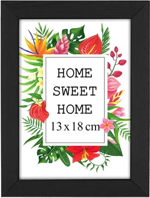 Obrázok produktu pre MG Design rám 13 x 18 cm - farba čierna, z dreva, s akrylovým sklom - na vertikálne alebo horizontálne zavesenie/postavenie, na fotografie, plagáty