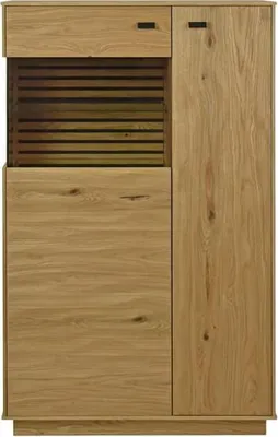 Image de Armoire commode Commode haute Armoire de rangement Présentoir en verre
