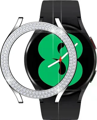 Produktbild von Strap-it Samsung Galaxy Watch 4 - 40 mm Diamond PC Hülle (Silber)