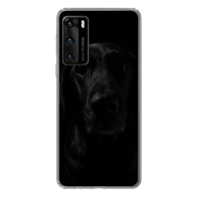 Produktbild von MuchoWow® Handyhülle Schutzhülle Hülle für Huawei P40 Hund - Haustier - Schwarz Silikon Softcase Handy Hülle - Handytasche