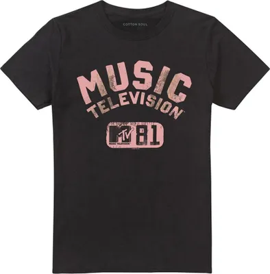 Produktbild von MTV - "Music Television" T-Shirt für Herren/Damen Uni, Athletisch TV23543 (XL) (Schwarz)