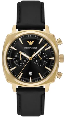 Produktbild von Emporio Armani AR11690 CARLO Chronograph Uhr Herrenuhr Lederarmband Chrono Datum schwarz