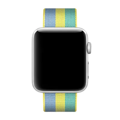 Produktbild von Apple 42 mm Armband aus gewebtem Nylon, Zitronengelb, Band, Smartwatch, Blau, Grün, Limette, Apple, Watch 42mm, Nylon