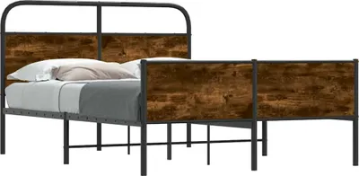 Produktbild von vidaXL Bettgestell ohne Matratze 140x190 cm Sonoma-Eiche Holzwerkstoff
