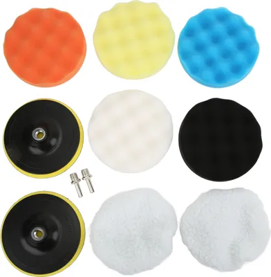 Image de Kit éponge de polissage-pad-capot de moteur pour laver, cirer, dépoussiérer, polisseuses électriques pneumatiques 5-6 pouces