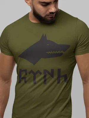 Produktbild von Göktürk Türk T-Shirt Kurt Wessdruck Olive/Schwarz S