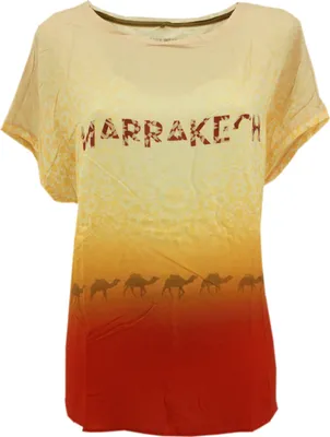 Produktbild von 29667 Gerry Weber, ,  Damen T-Shirt Top , Jersey, beige orange print, 42