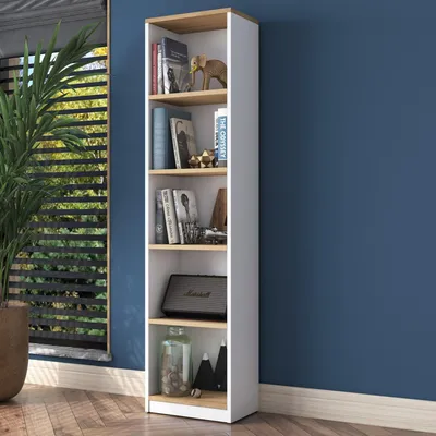 Produktbild von Clitunno - Bücherregal, 40x25x162h cm Weiß, 4 Regale