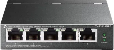 Zdjęcie produktu dla TP-Link TL-SG105MPE, L2, Gigabit Ethernet (10/100/1000), Obsługa PoE