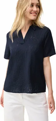 Produktbild von CECIL Blusenshirt 'Blusenshirt mit Struktur', B345828, urban navy blue, Gr. S