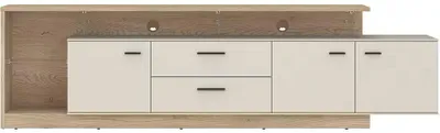 Produktbild von Lowboard Meolo Cashmere & Cremona Eiche Torro - Breite ca. 236 cm