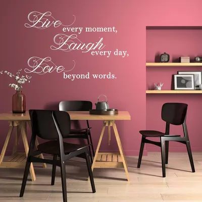 Motivationsspruch „Live, Laugh, Love“ – Decords Wandtattoo, Produktansicht 1