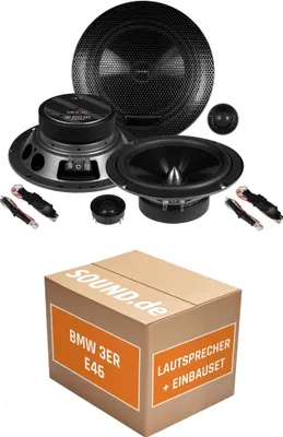 Produktbild von Lautsprecher Boxen Einbaupaket vorne Musway ME6.2C passend für BMW 3er E46 + Cabrio | 2x Tief-Mitteltöner 2x Hochtöner