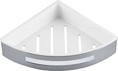 Produktbild von BYTRO Eckseifenkorb Edelstahl Kunststoff poliert 220x305x55 mm für Bad & WC >> zum Bohren