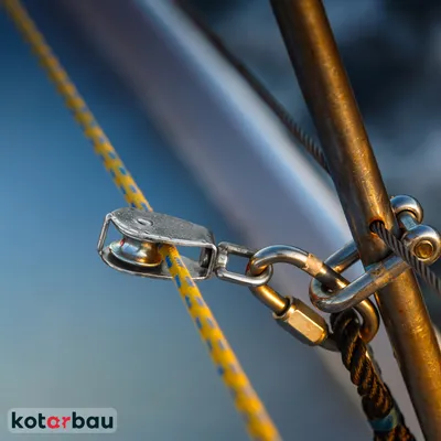 Produktbild von KOTARBAU® 2er Set Seilrolle Umlenkrolle einzeln Vernickelt 1" Stahl C15 Seilrollen für Bauwesen Segeln Rettung Bergsteigen | Umlenkrollen für Seile ⌀ 6 mm | Seilrolle | Umlenkrolle für Seilwinde