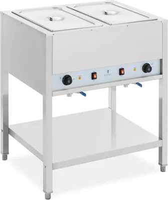 Zdjęcie produktu dla Expondo Royal Catering Bain Marie – 1265 W – 2 x GN 1/1 – z podstawą –