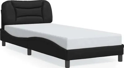 Produktbild von vidaXL Bettgestell ohne Matratze "Hvar" Schwarz 80x200 cm Kunstleder