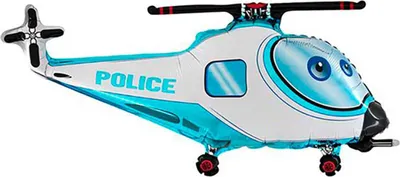 Immagine prodotto di Elicottero della polizia grande - Pallone in foil - 46 cm