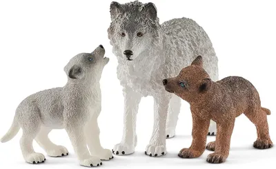 Produktbild von schleich WILD LIFE Wolfsmutter mit Welpen, 3 Jahr(e), Forest, Wild animals / adventure toys, Braun, Grau, Kunststoff