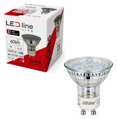 Produktbild von LED Line LED PAR16 Glas Reflektor 1W = 10W GU10 60lm Warmweiß 3000K 120°