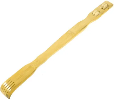 Image de Grattoir pour le dos – grattoir en bois de 47 cm de long avec rouleaux de massage – relaxant et pratique – solution idéale contre les démangeaisons