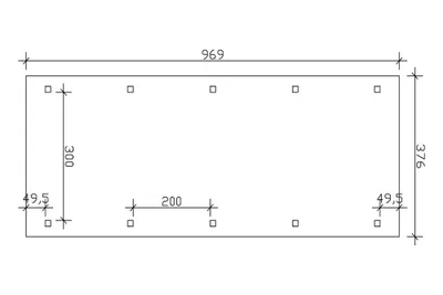 Produktbild von Carport Franken 376 x 969 cm