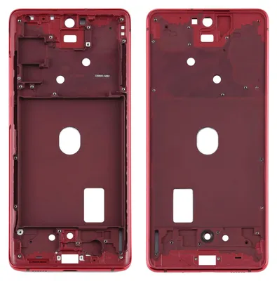 Image de Cadre central pour Samsung Galaxy S20 FE, rouge - Pièce de rechange
