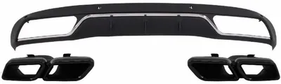 Imagen del producto de Difusores y puntas de escape para Mercedes Clase C W205 S205, modelos 2014-2018, estilo C63, paquete .
