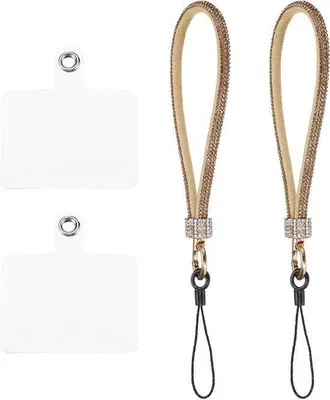 Productafbeelding van Gele armband met strassstenen en glinsterende details, 2 stuks, geschikt voor het zelf maken van sieraden