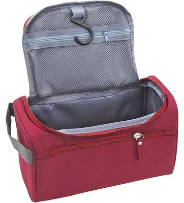 Produktbild von Kulturbeutel zum Aufhängen Dunkelrot 25x15x15 cm Wasserfestes Nylon