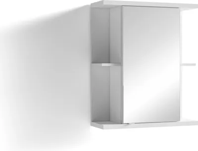 Produktbild von byLIVING Hängeschrank Nebraska, Breite 60 cm, Badezimmerschrank mit Spiegel, Korpus in weiß