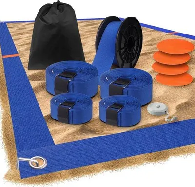Produktbild von Beachvolleyball Linien Set - 16x8m Offizielle Sandfeld Abmessung