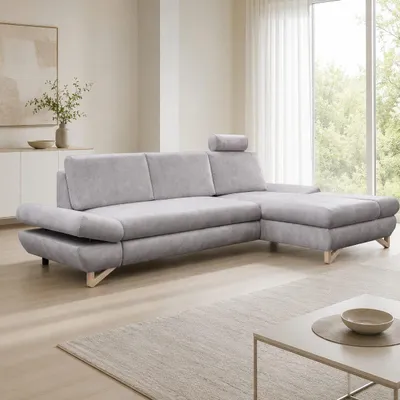 Produktbild von Ecksofa "LUCIA" mit Schlaffunktion und Bettkasten; Modernes Schlafsofa