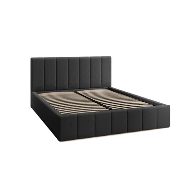 Produktbild von FEDVE Polsterbett Doppelbett Handorf Schlafzimmer Bett Bettkasten 200x200 cm Schwarz (Anthology 19)