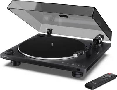 Immagine prodotto di Sharp RP-TT100 Giradischi Automatico Bluetooth 5.4 USB-C RCA Pre-Amp Audio-Technica AT-3600L Telecomando
